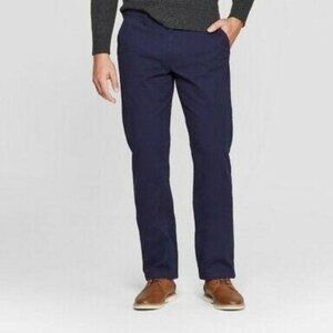 Mens Athletic Fit Navy Chino Pants 34*34